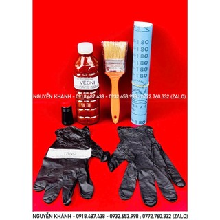 Combo vecni đánh bóng gỗ và màu ( cánh gián , vàng ,đen,xanh dương, xanh lá, cam, đỏ)