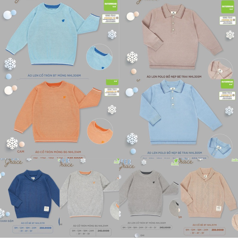 Áo Len Lullaby Mềm Mịn Cho Bé 9m-5y