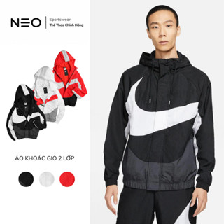 Áo Khoác Thể Thao Nam Vải Gió 2 Lớp Chống Thấm Nước N.KE Swoosh Woven Lined Jacket Neoshopvn JM499