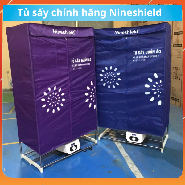 Tủ sấy quần áo Nineshield 1500W có điều khiển từ xa,Tủ Máy sấy quần áo loại cơ sấy nhanh chính hãng làm khô nhanh