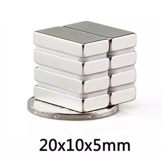 (5 viên ) Nam châm  trắng đất hiếm 20x10x5mm