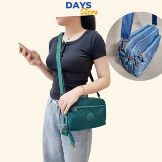 Túi Đeo Chéo Kt 25X15X10cm Chất Liệu Vải Dù Kháng Nước, Túi Vải Thời Trang, Tặng Kèm Móc Khóa Con Khỉ KL2021 (ảnh thật)