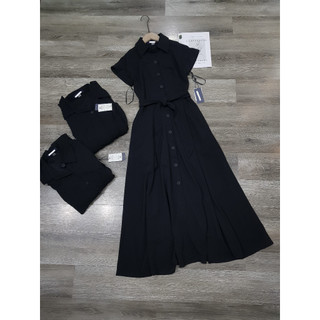 Đầm váy midi TMY cổ polo kèm đai
