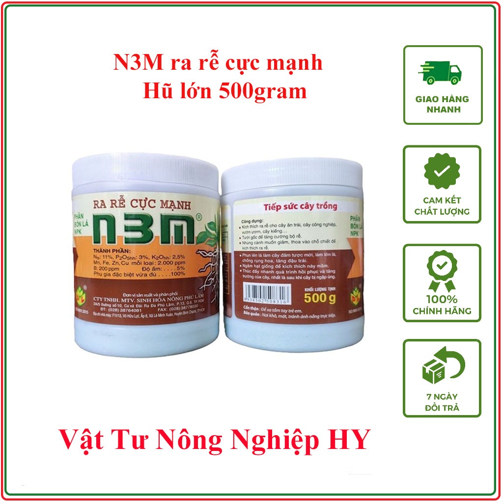 RA RỄ CỰC MẠNH N3M 500g, Phân Bón Lá kích rễ N3M