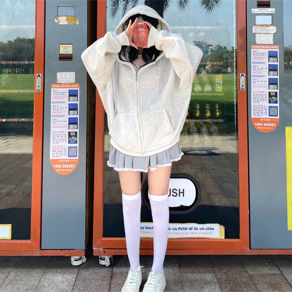 Áo Khoác Nỉ Hoodie Zip COTTON Thêu Nổi NQ30 SQUARE Chống Nắng Tốt Form Rộng Nam Nữ Unisex (Không xù lông) | BigBuy360 - bigbuy360.vn