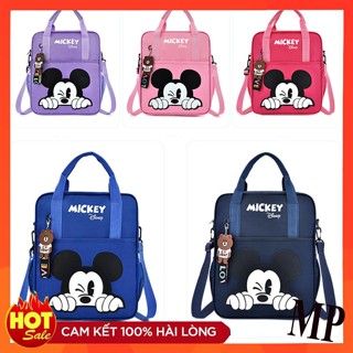 [Size 34 - Mẫu mới] Balo, cặp sách, túi xách học sinh cho bé trai bé gái họa tiết chuột mickey phù hợp bé từ 4-7 tuổi