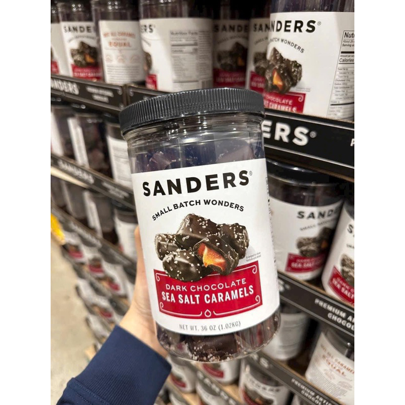 [NEW DATE : 06/2026] 🍫🌊 SOCOLA ÁO MUỐI BIỂN NHÂN CARAMEL CỦA MỸ SANDERS MILK CHOCOLATE - DARK CHOCOLATE 1.02KG U.S.A 🗽🇺🇸