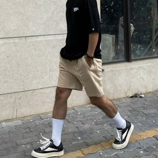 Quần short đùi thun nỉ trơn DATINO Ver2 100% cotton cao cấp chất dày dặn co giãn, form mặc trên gối