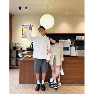 (Best Seller) Áo sơ mi SilenceStandard Eco Oxford Logo S/Basic [SO06]