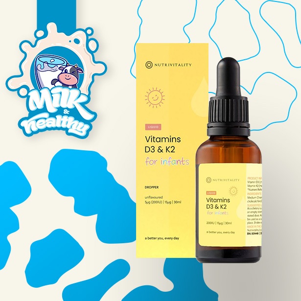 Vitamin D3 K2 MK7 30ml Của Anh Nutrivitality tăng chiều cao cho bé-Nutrivitality