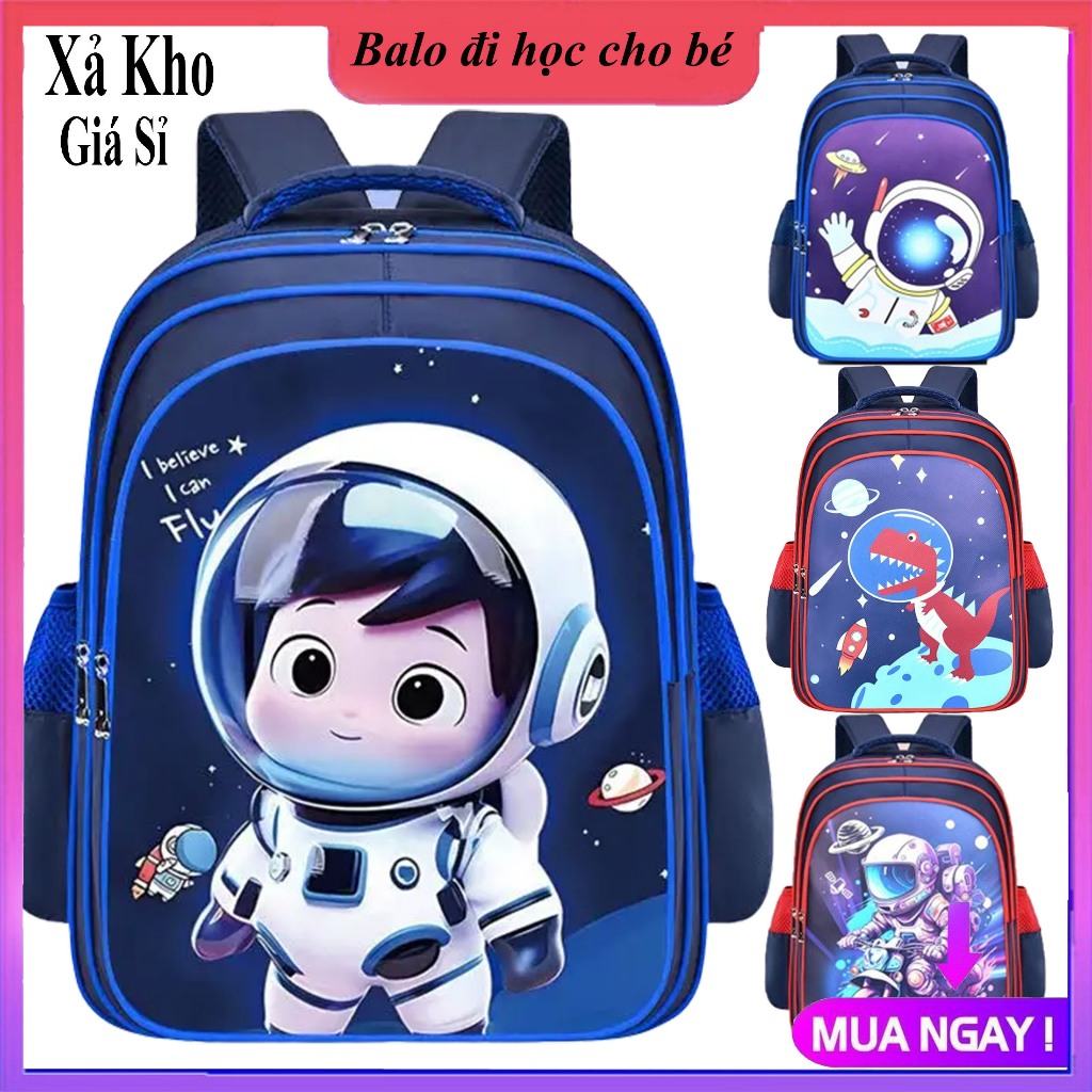 [Hàng đẹp] Ba lô trẻ em mới đi học cho bé gái học sinh cấp 1, 2 Balo Đi Học Siêu Nhẹ In Hình phi hàn