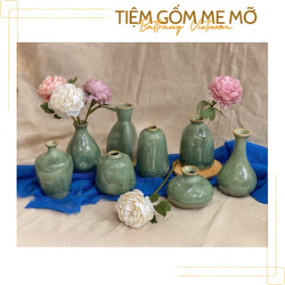 Lọ hoa mini bình trang trí decor men hoả biến gốm sứ Bát Tràng