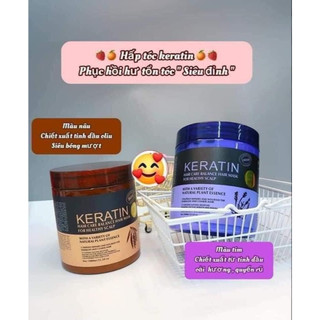 Ủ tóc Keratin Bùn mẫu mới màu ghi, Kem Hấp Dầu Ủ Keratin 1000ml