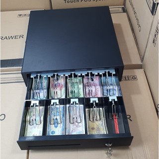 Ngăn kéo đựng tiền RC-408 – Hộc thu ngân 10 ngăn, tự động mở, kết nối máy in – Bảo hành 1 năm