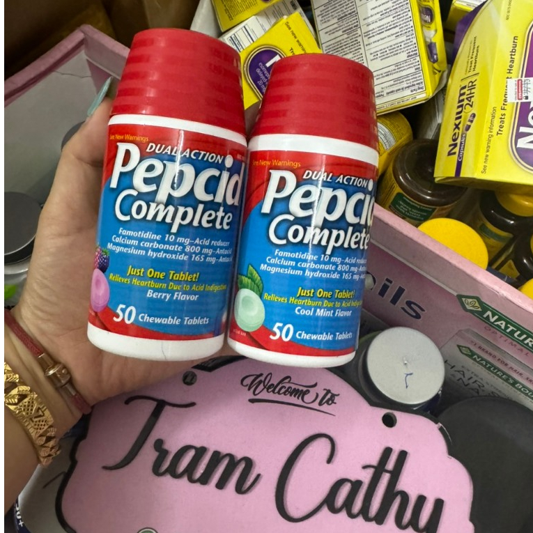 Pépcid Complete 50 Chewable Hàng Mỹ