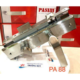 [chính hãng] PA 88 Khoá tay gạt Inox SUS 304 cao cấp Pasini  Dài 26cm dùng cửa gỗ sắt hộp 4x8cmm - Bảo hành 1 năm