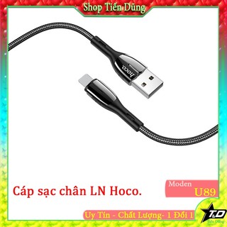 Cáp sạc nhanh hoco U89 dây dài 1.2m, Dây sạc U89 chất liệu dây bện chống đứt