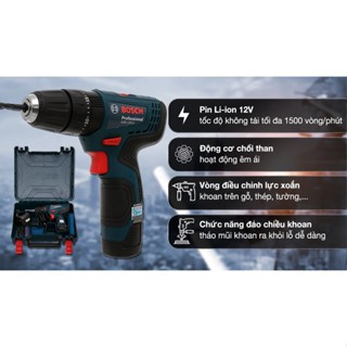 [ CHÍNH HÃNG] MÁY KHOAN ĐỘNG LỰC BOSCH GSB 120-LI - PIN 12V