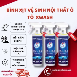 Chai Xịt Vệ Sinh Nội Thất ghế da Ô Tô Xwash Hỗ Trợ Diệt Khuẩn Khử Mùi Khó Chịu Tẩy Sạch Ố Mốc Làm Mới Nội Thất Ô Tô