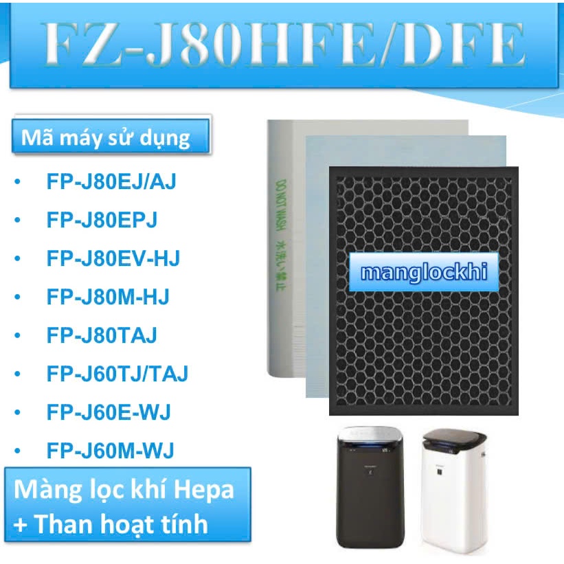 Màng lọc không khí cho máy lọc shap (FZ-J80HFI)FP-J80,J60