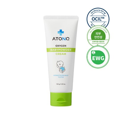 Kem hăm Atono2 Oxygen Babypowder Cream Cho Bé 100g - giảm thiểu mùi hôi, kem hăm Atono2 100% thành p