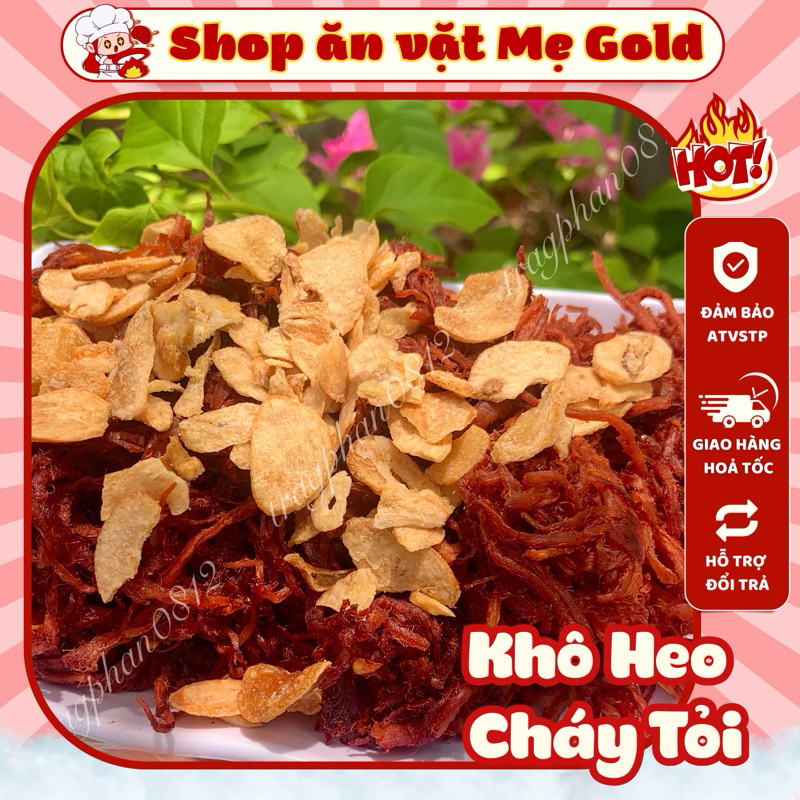 [LOẠI 1] Thịt khô heo cháy tỏi, khô heo sấy tỏi (500g)
