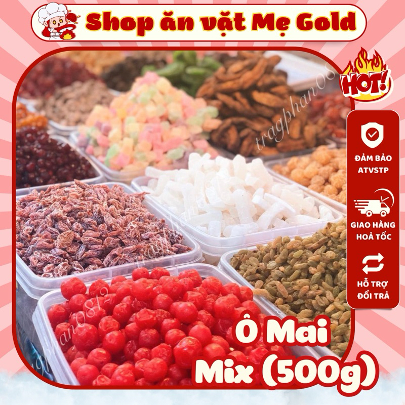 Ô mai hạnh phúc, ô mai mix tổng hợp, ô mai mix vị ngẫu nhiên 8-10 vị tuyển chọn (hộp 500g)