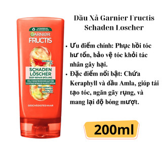 Dầu Gội/xả Garnier Fructis 250ml/200ml-Đức