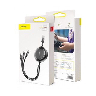 Dây sạc rút 3 đầu Baseus - cáp sạc 3 in 1 micro usb type c đa năng