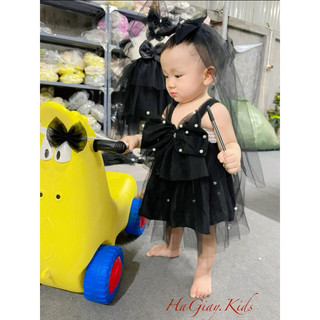 Váy tutu công chúa cho bé nơ ngực đính hạt ngọc