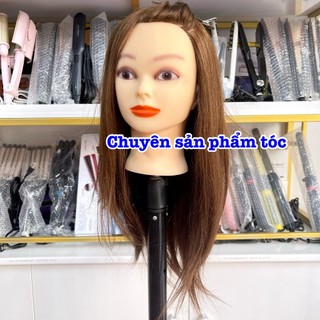 ✅ Đầu Manocanh Học Làm Tóc MX04 100% Tóc Thật Dài 55-60cm Phù Hợp Tẩy Nhuộm Uốn Duỗi Bấm Cho Học Viên Và Thợ Tóc