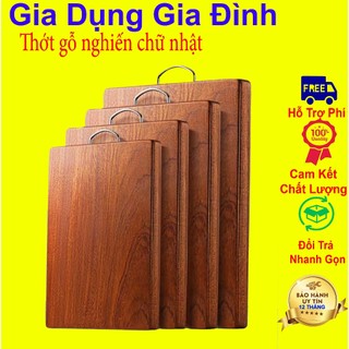 Thớt gỗ nghiến không tâm chữ nhật giá rẻ đẹp dày 2,3cm