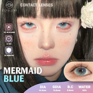 Lens Mắt Kính Áp Tròng Xanh Dương Tiên Cá Mermaid Blue 14.5mm
