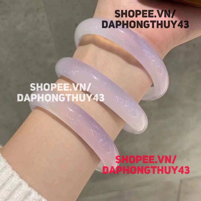 Vòng mã não tím la lan size 54-57mm vip khởi quang kiểm định Gia cát