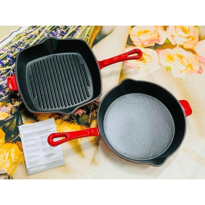 CHẢO GANG ĐÚC ERNESTO Dáng tròn& Dáng Vuông