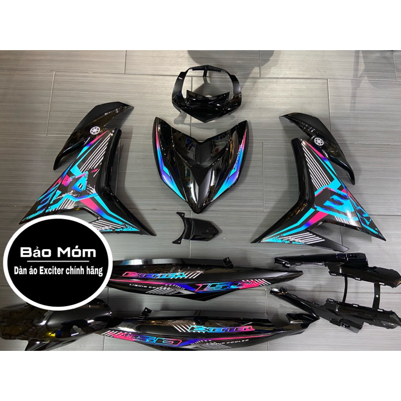 Dàn áo Exciter 150 đen bóng kèm tem Ex 7 màu