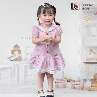 Váy Cho Bé Gái Kẻ Thủy Thủ Cho Bé Gái 1 Tuổi, 2 Tuổi, 3 Tuổi, 4 Tuổi, 5 Tuổi, 6 Tuổi, 7 Tuổi Siêu Xinh Dasinoo