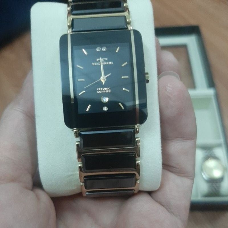 đồng hồ hiệu technos dạng tank, size 32mm