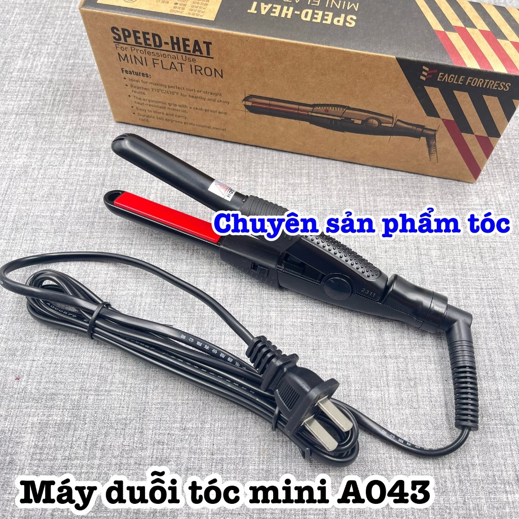 ✅Eagle Fortress Máy uốn duỗi tóc cao cấp A043 mini bản nhỏ 1,5cm - Bề mặt gốm ceramic chống dính - T