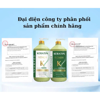   Chính Hãng  Cặp gội xả keratin Exiness K 2000ml hương thơm nước hoa chống rụng tóc mềm mượt 