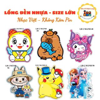  Lồng Đèn Trung Thu Việt Nam Lồng Đèn Mica 20CM CÓ ĐÈN CÓ NHẠC Nhiều Mẫu 