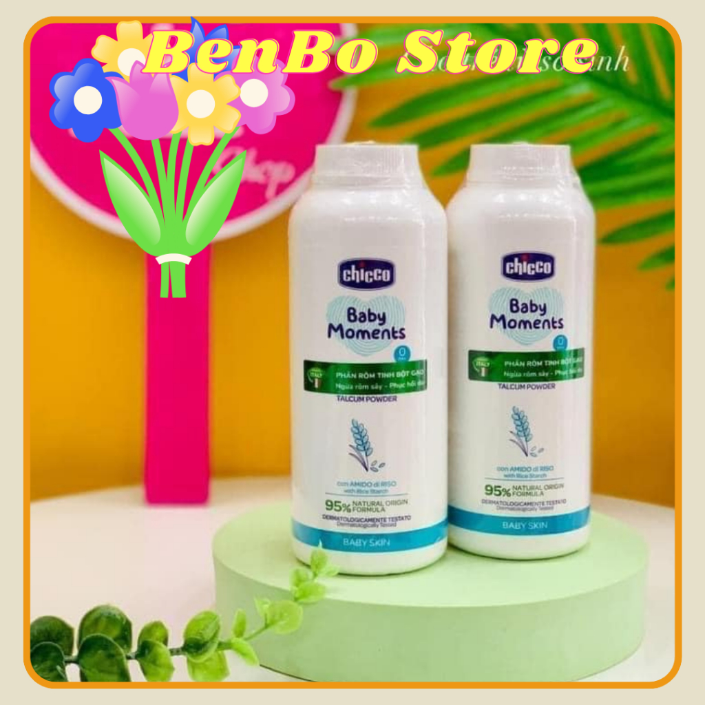 Phấn Rôm Tinh Bột Gạo Chicco cho bé 0M+