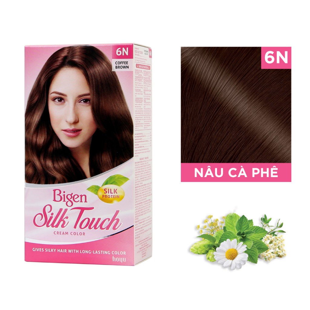 Thuốc nhuộm tóc Bigen Silk Touch 6N nâu cà phê