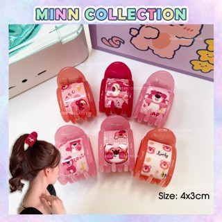 [Hỏa tốc] Kẹp tóc càng cua, cặp tóc đuôi ngựa 6 răng dành cho tóc ít họa tiết hoạt hình Gấu dâu Honey nhựa dày