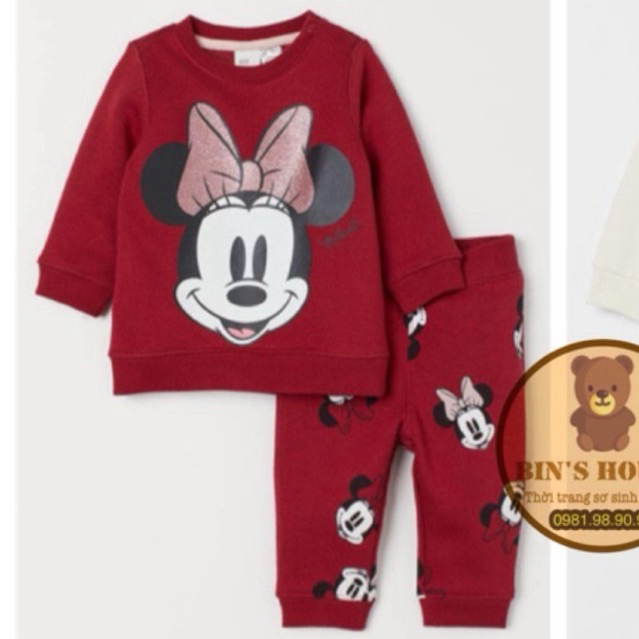 Bộ nỉ Minmie H&M sz 4/6M