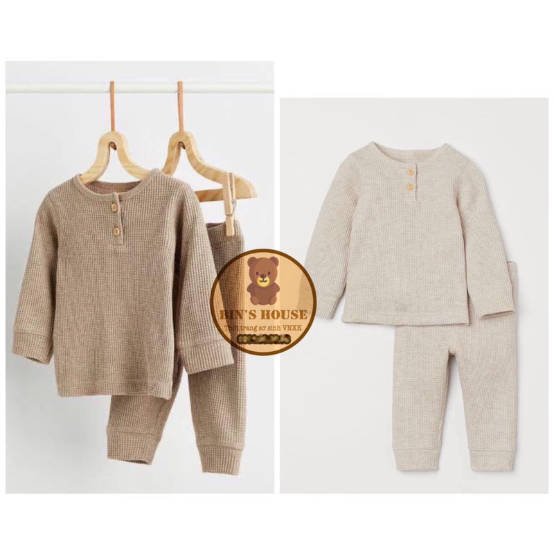 Bộ thun H&M cho bé sz 4-12M