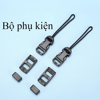 Dây đeo máy ảnh, chất liệu vải dệt sợi tổng hợp KT:2*151cm đầu nối gắn khoen