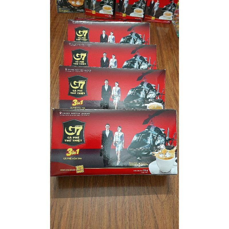 HỘP CÀ PHÊ G7 3IN1 CÀ PHÊ HÒA TAN / HỘP 336G ( 21 GÓI )
