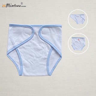 Combo 5 tã dán sơ sinh trắng, tã quần thương hiệu MINTUU, chất liệu vải 100% cotton - 1011
