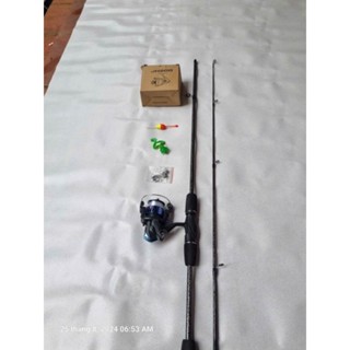  Bộ cần câu cá lure sói đen 1m65 1m8 2m1 và máy 200 tặng kèm phụ kiện như hình 
